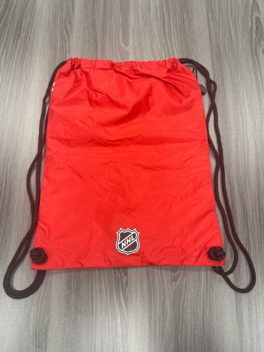 Chicago Blackhawks Red Sports Drawstring Backpack Sack Tote with Team Logo